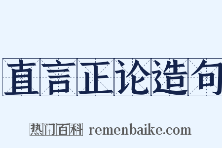 直言正论造句是什么意思的图片